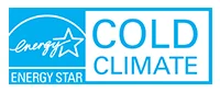 Blue and white ENERGY STAR logo with a star and the words ENERGY STAR on the left, and COLD CLIMATE in bold on the right, indicating energy efficiency for cold climates.